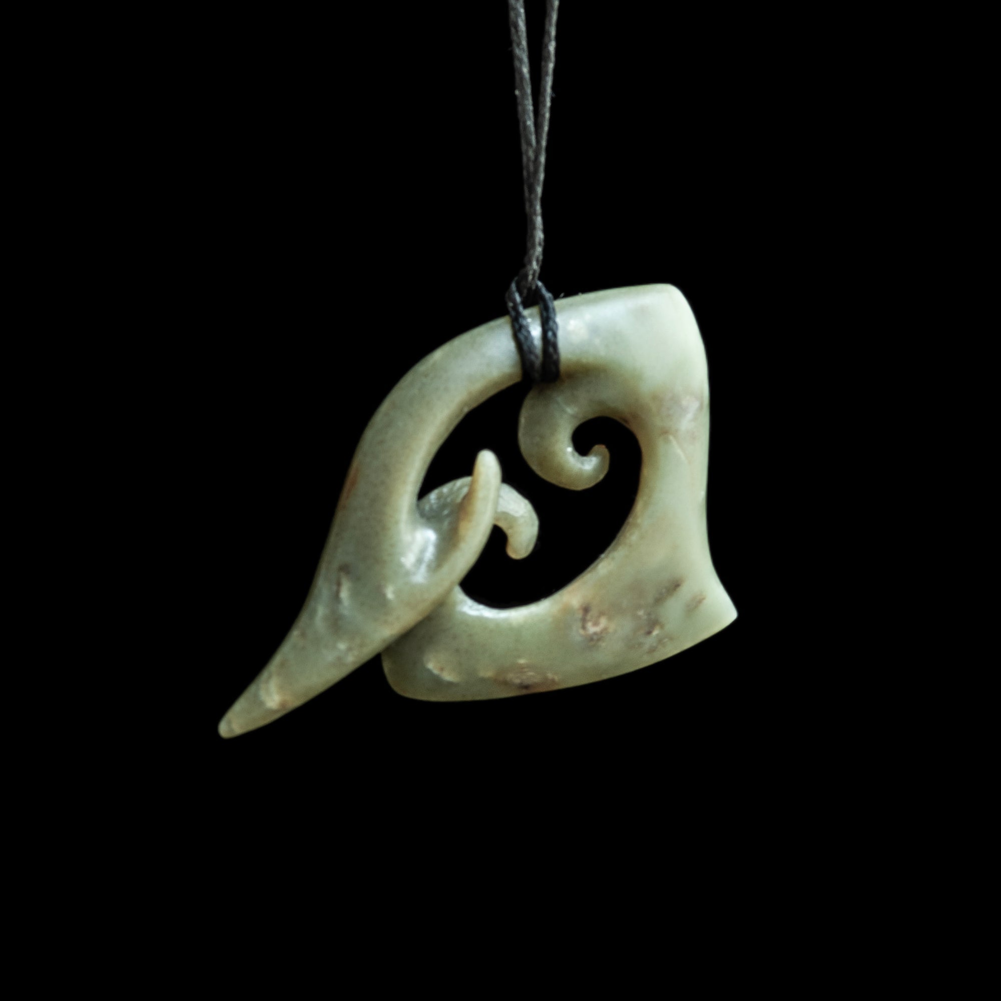 Jade Koru Pendant by Shaun Gardiner-0